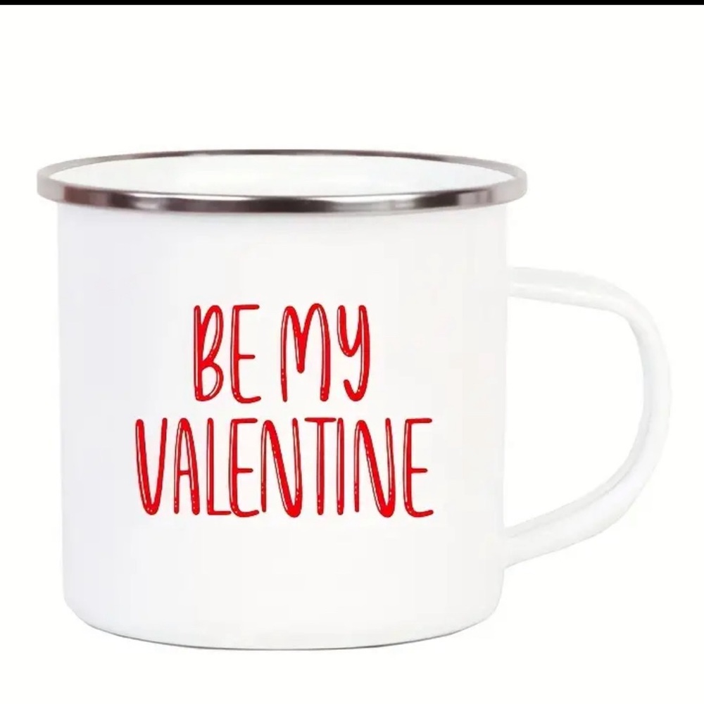 Enamel Coffee Mug Valentine's Day 12 oz